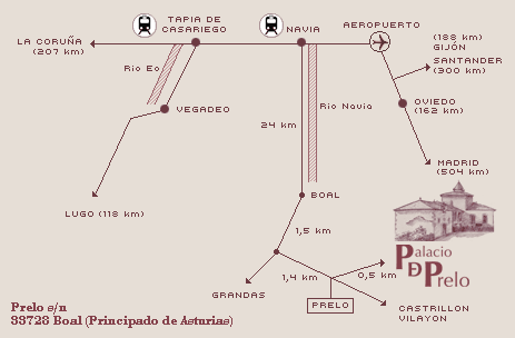 Palacio de Prelo, ubicación mapa